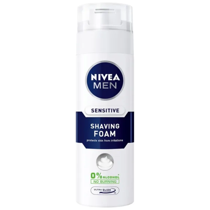 Nivea Men Sensitive Shaving Foam 200ml - Image 1