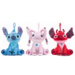 Disney Stitch Plush Keychain 3pk