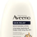 Aveeno Skin Relief Moisturising Lotion, With Soothing Triple Oat Complex & Shea Butter, Suitable For Sensitive Skin, 72-Hour Intense Hydration, Helps Relieve Very Dry and Tight Skin, Unscented, 500ml