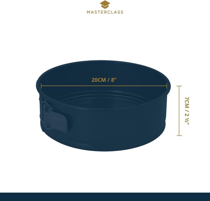 MasterClass 20 cm Springform Cake Tin with PTFE, PFOA and BPA Free Non Stick, Robust 1mm Thick Carbon Steel and Loose Base, 8 Inch Round Pan, Grey - Image 8