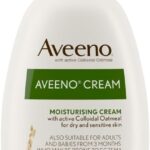 Aveeno Moisturising Cream (1x 500ml), Nourishing Body Lotion with Hydrating Colloidal Oatmeal, Full Body Moisturiser for Dry and Sensitive Skin, Suitable For Adults & Babies From 3 Months