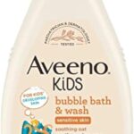 Aveeno Baby KIDS Bubble Bath & Wash 250ml | Enriched with Soothing Oat Extract | Foam Body Wash Developed for Your Little Superhero | Childrens Toiletries Sets