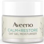 Aveeno Face Calm+Restore Oat Gel Moisturiser (1x 50ml), Face Moisturiser to Instantly Soothe and Replenish the Skin's Moisture Barrier, Intensely Nourishing Day Cream, Tested on Sensitive Skin