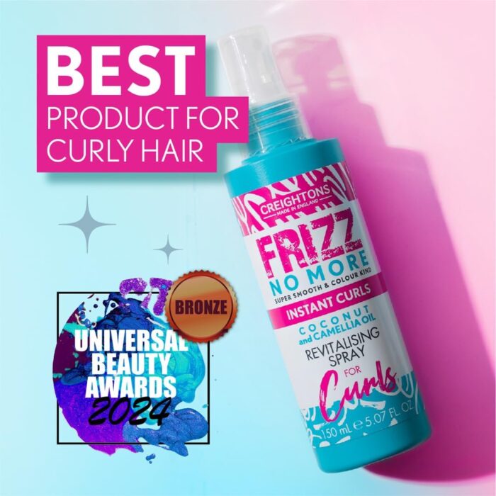 Creightons Frizz No More Instant Curls Revitalising Spray 150ml – Defines Curls, Reduces Frizz & Adds Glossy Shine with Coconut & Camellia Oil | Colour-Kind, All Hair Types - Image 2