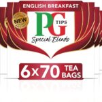 PG Tips Special Blends English Breakfast Tea Bags Bulk Bold, Strong & Flavourful 6 x 80 Tea Bags 420 Plant Based Biodegradable Teabags