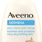 Aveeno Dermexa Daily Emollient Cream (1x 500ml), Emollient Cream Enriched with Triple Oat Complex and Ceramides for Sensitive Skin, Soothing Relief from Itchy, Dry Skin Prone to Eczema