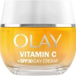 Olay Vitamin C Face Moisturiser Day Cream SPF 30, Skincare with Niacinamide 99% Purity Brightening Skin Care: Anti-Dark Spot Action, Evens, Hydrates Non-Greasy, Non-Sticky 50ml