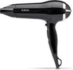BaByliss Power Smooth Hair Dryer, Powerful and Lightweight, 2400W Fast Drying, Ionic for Frizz-Control, 3 Heat & 2 Speed Settings Plus Cool Shot, Black, 5736CU