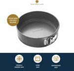 MasterClass KCMCHB44 25 cm Springform Cake Tin with Loose Base and PFOA Non Stick, Robust 1 mm Carbon Steel, 10 Inch Large Round Pan, Grey - Image 2
