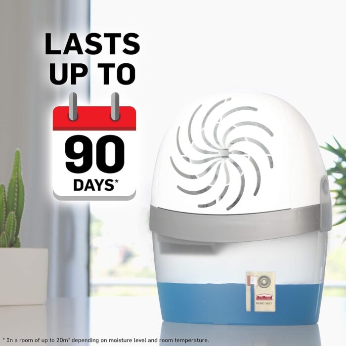 UniBond AERO 360° Moisture Absorber Waterfall Freshness Refill Tab, Aromatherapy, Ultra-Absorbent and Odour-Neutralising, for AERO 360° Dehumidifier, Condensation Absorbers, Four Pack (4 x 450g) - Image 4