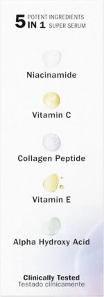 Olay Super Serum, Vitamin C Serum for Face, with Niacinamide, Collagen Peptide, Skincare for Anti Ageing & Brightening, 30ml - Image 2