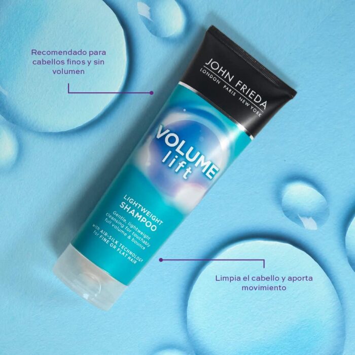 John Frieda Volume Lift Lightweight Shampoo 250 Ml, Shampoo Flat, Fine Hair, Bouncy Hair Shampoo - Image 3
