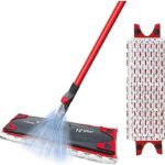 Vileda 1-2 Spray Mop, Microfibre Flat Floor Spray Mop with Extra Head Replacement, Set of 1x Mop and 1x Refill