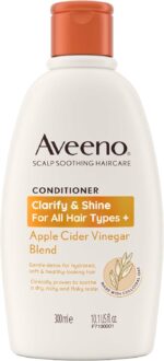 Aveeno Clarify and Shine Apple Cider Vinegar Scalp Soothing Conditioner for all Hair Types 300ml