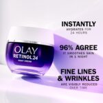 Olay Retinol 24 Night Cream Face Moisturiser, Skincare with Antioxidant Vitamin E Overnight Anti Aging Skin Care: Smooths, Renews and Hydrates, 50ml - Image 7
