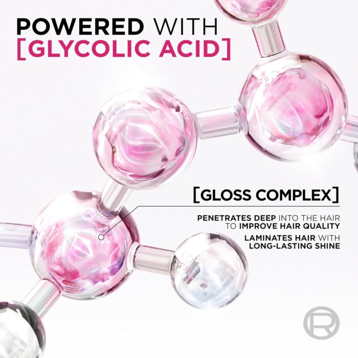 L'Oréal Paris Elvive Glycolic Gloss for Dull Porous Hair, Get The Shiniest Hair of Your Life, Glossing Routine for Mirror-Like Shine, Shampoo, Conditioner, Lamination Treatment, Leave-In Serum Set - Image 7