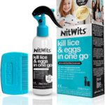 NitWits All-In-One Head Lice Treatment Spray, Kills Nits & Eggs, Includes Lice Spray 120ml & Nit Comb ,120 ml (Pack of 1)