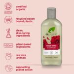 Dr Organic Rose Otto Shampoo, Restoring, Mens, Womens, Natural, Vegan, Cruelty-Free, Paraben & SLS-Free, Recyclable & Recycled Ocean Bound Plastic, Certified Organic, 265ml, Packaging may vary - Image 2