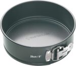 MasterClass 20 cm Springform Cake Tin with PTFE, PFOA and BPA Free Non Stick, Robust 1mm Thick Carbon Steel and Loose Base, 8 Inch Round Pan, Grey