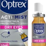 Optrex Actimist 10 ml Spray - Dual Action Relief For Tired, Dry Eyes - Long-Lasting Treatment For Discomfort And Fatigue