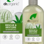 Dr Organic Hemp Oil Rescue Shampoo, Restoring, Mens, Womens, Natural, Vegetarian, Cruelty-Free, Paraben & SLS-Free, Organic, 265ml, Packaging may vary