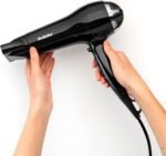 BaByliss Power Smooth Hair Dryer, Powerful and Lightweight, 2400W Fast Drying, Ionic for Frizz-Control, 3 Heat & 2 Speed Settings Plus Cool Shot, Black, 5736CU - Image 6