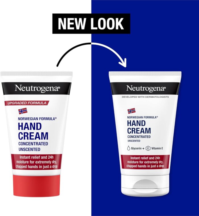 Neutrogena Norwegian Formula Concentrated Unscented Hand Cream with Glycerin and Vitamin E (1x 50ml), Immediate and Lasting Relief from Dry Skin and Chapped Hands. Perfect for Christmas Gifting. - Image 3