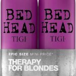 TIGI Bed Head Dumb Blonde Shampoo and Conditioner Set - Nourishing Professional Coloured Hair Treatment - Ideal For Blonde Hair - 750 ml (Pack of 2)