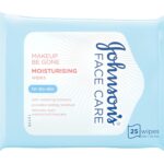 Johnson's Face Care Makeup Moisturising Wipes, Pack of 25 Wipes