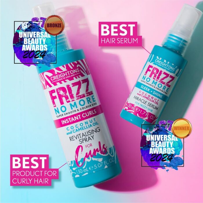 Creightons Frizz No More Instant Curls Revitalising Spray 150ml – Defines Curls, Reduces Frizz & Adds Glossy Shine with Coconut & Camellia Oil | Colour-Kind, All Hair Types - Image 3