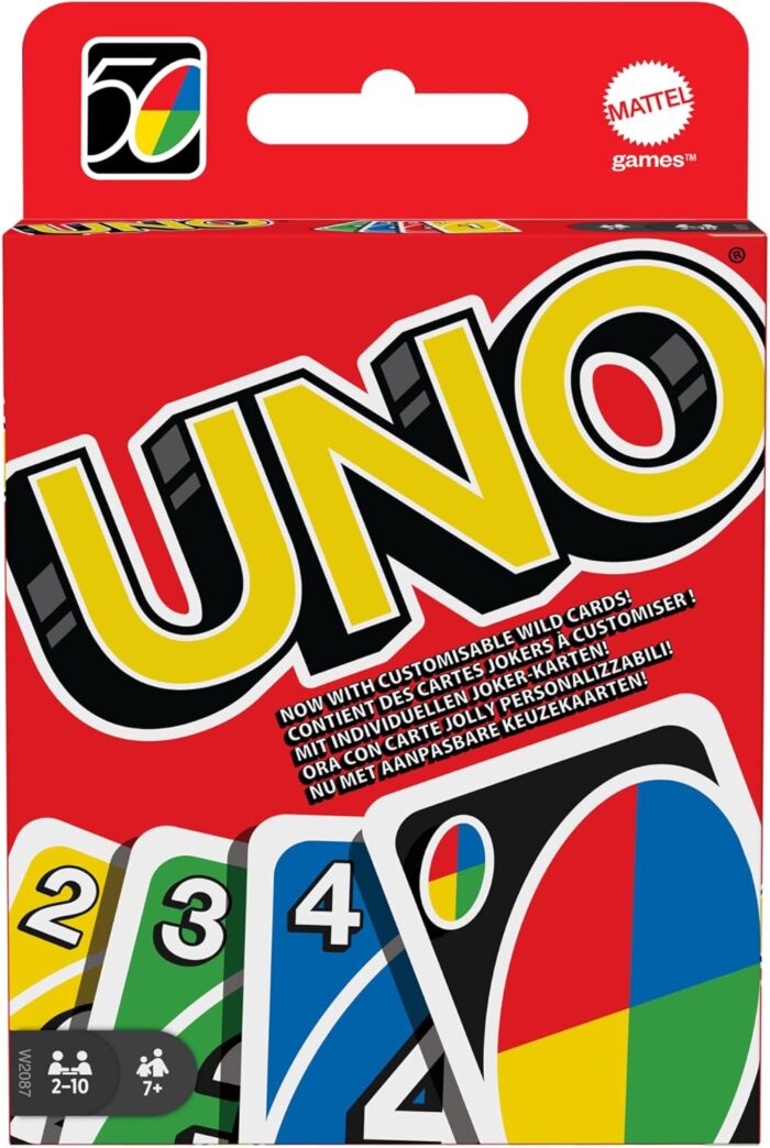 Mattel Games UNO, Classic Card Game for Kids and Adults for Family Game Night, Use as a Travel Game or Engaging Gift for Kids, 2 to 10 Players, Ages 7 and Up, W2087 - Image 1