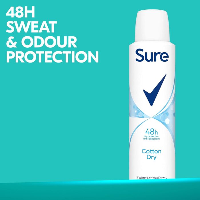 Sure Women Cotton Dry Anti-perspirant Deodorant Aerosol 150 ml - Image 3