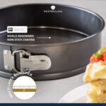 MasterClass KCMCHB44 25 cm Springform Cake Tin with Loose Base and PFOA Non Stick, Robust 1 mm Carbon Steel, 10 Inch Large Round Pan, Grey - Image 5
