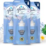 Glade Sense & Spray Air Freshener Refill, Motion Activated Automatic Room Spray and Odour Eliminator for Home, Clean Linen, 3 Refills (3 x 18ml)