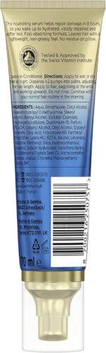 Pantene Hydra Glow Overnight Hair Serum With Biotin 70ml. Pro-V Miracles Hyaluronic Acid Serum for Hydrated and Softer Hair. Lightweight Non-Greasy Hair Moisturiser. Hair Care for Dry Damaged Hair - Image 3