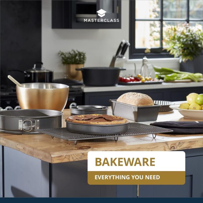 MasterClass 20 cm Springform Cake Tin with PTFE, PFOA and BPA Free Non Stick, Robust 1mm Thick Carbon Steel and Loose Base, 8 Inch Round Pan, Grey - Image 7