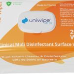 Uniwipe Clinical Midi-Wipes, Antibacterial, Sanitising, Kills 99.999% of Germs, 200 Count