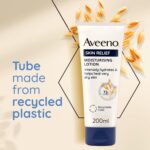 Aveeno Skin Relief Moisturising Lotion (1x 200ml), With Soothing Triple Oat Complex & Shea Butter, 72-Hour Intense Hydration, Helps Relieve Very Dry, Tight and Sensitive Skin - Image 2