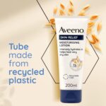 Aveeno Skin Relief Moisturising Lotion (1x 200ml), With Soothing Triple Oat Complex & Shea Butter, 72-Hour Intense Hydration, Helps Relieve Very Dry, Tight and Sensitive Skin - Image 3