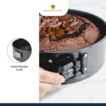 MasterClass 20 cm Springform Cake Tin with PTFE, PFOA and BPA Free Non Stick, Robust 1mm Thick Carbon Steel and Loose Base, 8 Inch Round Pan, Grey - Image 4