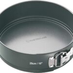 MasterClass KCMCHB44 25 cm Springform Cake Tin with Loose Base and PFOA Non Stick, Robust 1 mm Carbon Steel, 10 Inch Large Round Pan, Grey