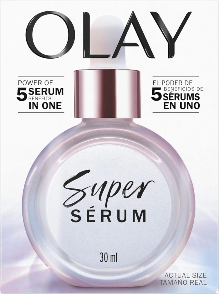Olay Super Serum, Vitamin C Serum for Face, with Niacinamide, Collagen Peptide, Skincare for Anti Ageing & Brightening, 30ml - Image 1