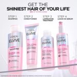 L'Oréal Paris Elvive Glycolic Gloss for Dull Porous Hair, Get The Shiniest Hair of Your Life, Glossing Routine for Mirror-Like Shine, Shampoo, Conditioner, Lamination Treatment, Leave-In Serum Set - Image 2