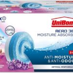 UniBond AERO 360° Moisture Absorber Lavender Garden Refill Tab, aromatherapy, ultra-absorbent and odour-neutralising, for AERO 360° Dehumidifier, Condensation Absorbers, 4 Pack (4 x 450g)