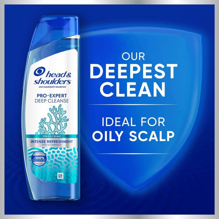 Head & Shoulders Deep Cleanse Scalp Detox Anti-Dandruff Shampoo - With Sea Minerals - Up to 100% Dandruff Free - 300ml - Image 6