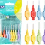 TePe Interdental Brush, Extra Soft, Mixed Pack, 0.45-1.1mm/ISO 1-6, 8pcs, Plaque Removal, flossers for Wide Gaps, from Narrow to Large Gaps