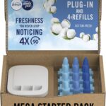 Febreze 3Vol Cotton Fresh ECOM Starter Kit, Warmer + 4 refills (20 ml x 4)