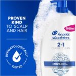 Head & Shoulders Classic Clean 2in1 Anti Dandruff Shampoo, 1000ml. Up to 100% Flake Free, Clinically Proven. For Any Hair and Scalp Type. For Daily use. Clean Feeling - Image 3