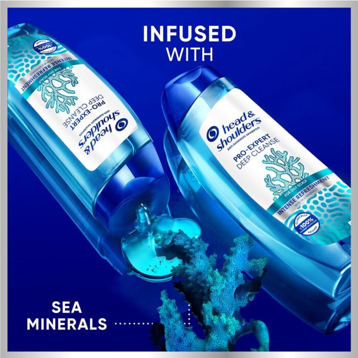 Head & Shoulders Deep Cleanse Scalp Detox Anti-Dandruff Shampoo - With Sea Minerals - Up to 100% Dandruff Free - 300ml - Image 7
