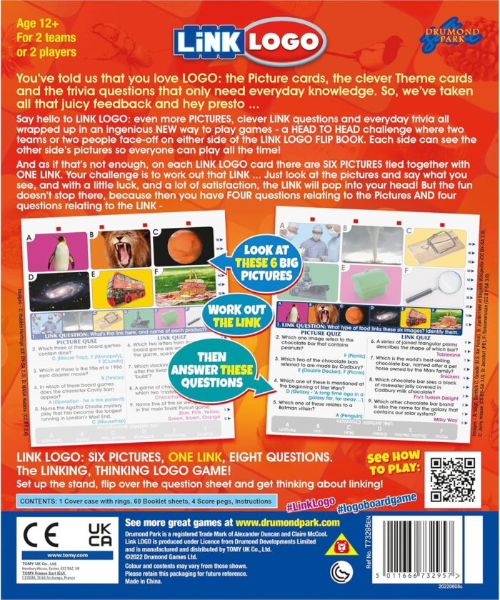 Drumond Park T73295 Link LOGO Board Game Second Edition, Family Board Games for 2-6 players, Tabletop Game For Adults And Kids Suitable From 12+ Years - Image 5